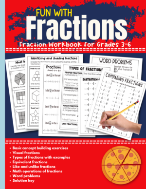 fun with fractions workbook for grades 3 6