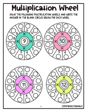 multiplication classroom wall visual posters and bookmarks