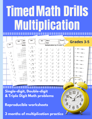 timed math drills multiplication for grades 3 5 cover image