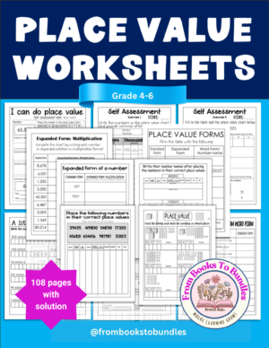 place value worksheets for kids in grades 4 6